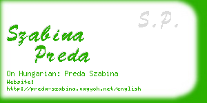 szabina preda business card